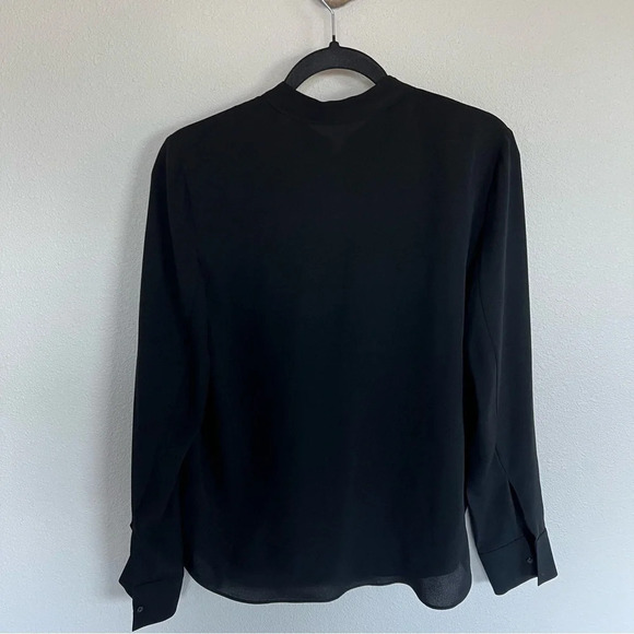 NWOT A.L.C. Danielle Long Sleeve Silk Blouse Black Tie Neck Casual Women’s 6 - Picture 9 of 11